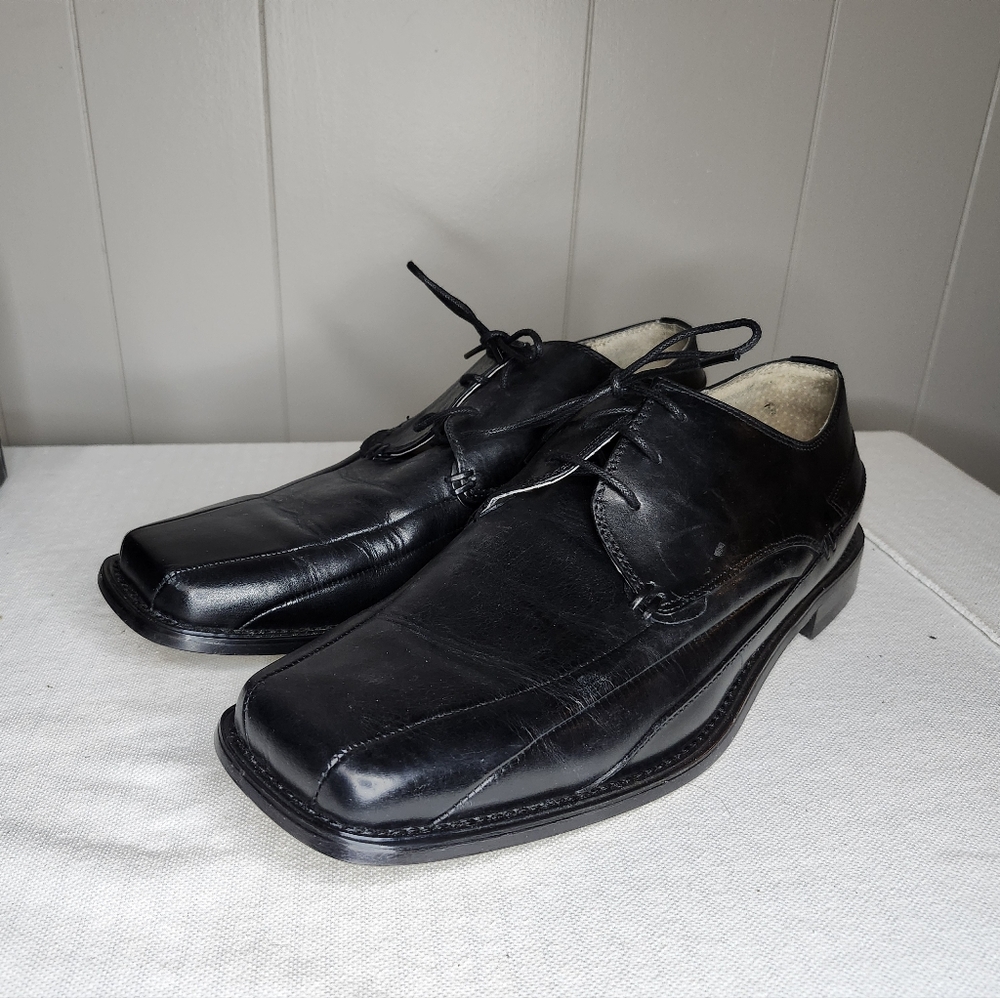 Mens Stacy Adams Black Dress Shoes, Size 10.5